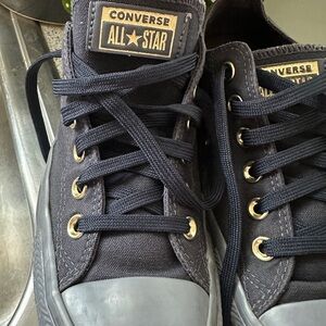 Converse All Star gray with gold eyelets